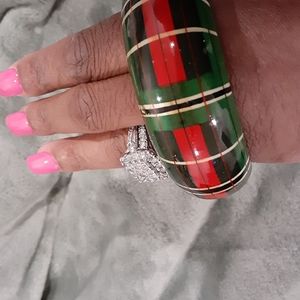 Vintage Sanghvi India Painted Wood Bamboo Bracelet